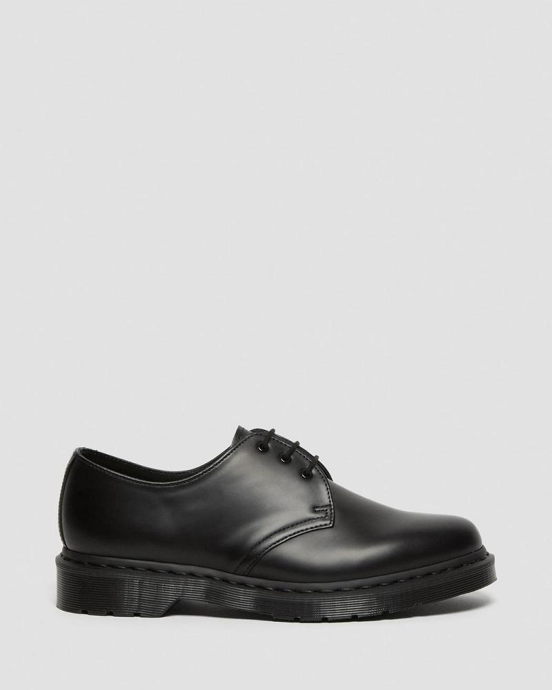 Black Women's Dr Martens 1461 Mono Smooth Leather Oxfords Shoes | CA 360JPQ